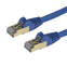 Startech 0,5m blauw Cat6a Ethernet netwerkkabel shielded (STP) Cat6a patchkabel Cat 6a