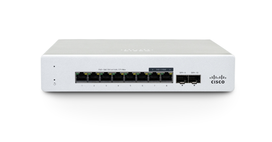 Cisco Meraki MS130-8 Managed L2 Gigabit Ethernet (10/100/1000) 1U Wit