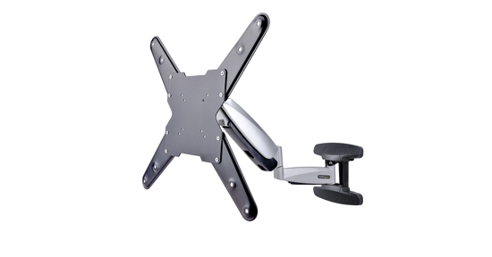 Startech Wandmonteerbare VESA TV arm, Verstelbare Full Motion TV Muurbeugel voor 23"-55" Schermen, Compacte Monitor Arm, 30kg Draagvermogen, Uitschuifbare/Kantelbare/Zwenkbare VESA Wandbeugel