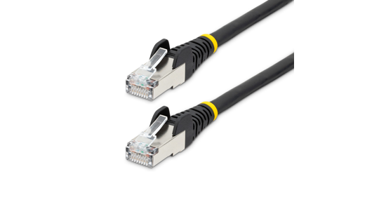 Startech 2m CAT6a Ethernet Kabel, Zwart, Low Smoke Zero Halogen (LSZH), 10GbE 500MHz 100W PoE++ Snagless RJ-45 S/FTP Netwerk Patch Kabel met Trekontlasting, Fluke Tested/ETL