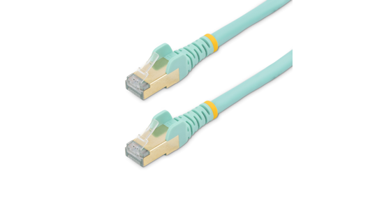 Startech 0,5m aqua Cat6a Ethernet netwerkkabel shielded (STP) Cat6a patchkabel Cat 6a