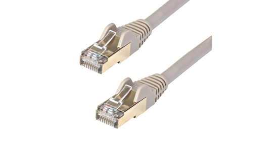 Startech CAT6a kabel snagless RJ45 connectors koperdraad stp kabel 1,5 m grijs