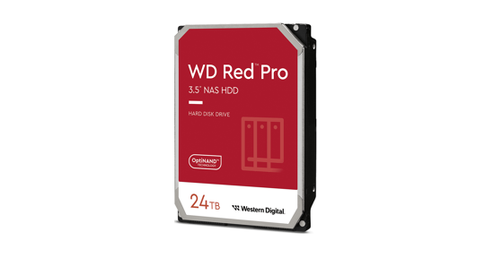 Western Digital Red Pro interne harde schijf 24 TB 7200 RPM 512 MB 3.5" SATA