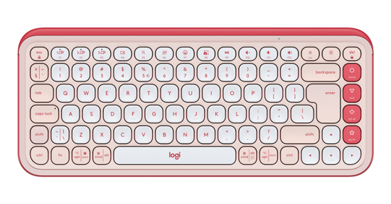 Logitech POP Icon Keys toetsenbord Universeel Bluetooth QWERTY US International Roze, Wit