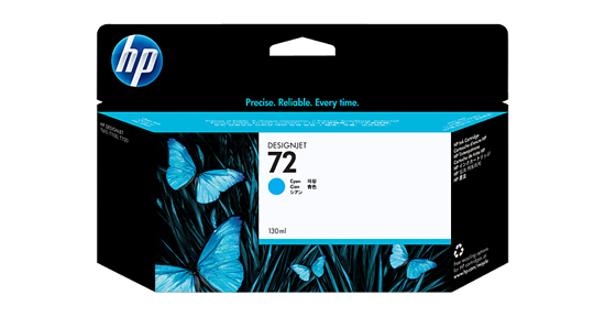 HP 72 cyaan DesignJet inktcartridge, 130 ml