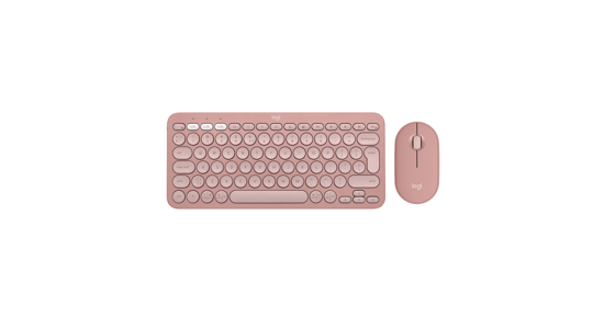 Logitech Pebble 2 Combo toetsenbord Inclusief muis RF-draadloos + Bluetooth QWERTY US International Roze