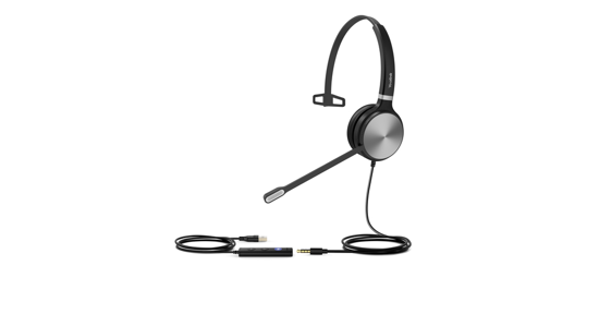 Yealink UH36 Mono Teams Headset Bedraad Hoofdband Kantoor/callcenter USB Type-A Zwart, Zilver