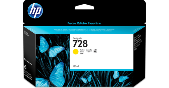 HP 728 gele DesignJet inktcartridge, 130 ml