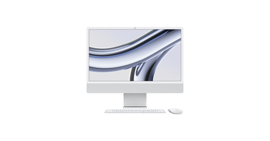 Apple iMac  M M3 59,7 cm (23.5") 4480 x 2520 Pixels 8 GB 256 GB SSD Alles-in-één-pc macOS Sonoma Wi-Fi 6E (802.11ax) Zilver