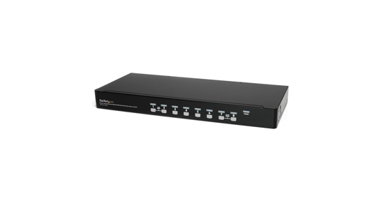 Startech 8-poort 1U-Rack USB KVM-switch met OSD en Bekabeling