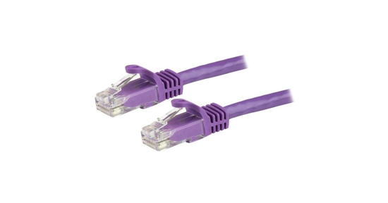 Startech 15m RJ45 UTP Cat6 Gigabit Netwerkkabel zonder Uitsteeksels Paars