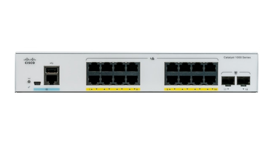 Cisco Catalyst C1000-16P-2G-L netwerk-switch Managed L2 Gigabit Ethernet (10/100/1000) Power over Ethernet (PoE) Grijs