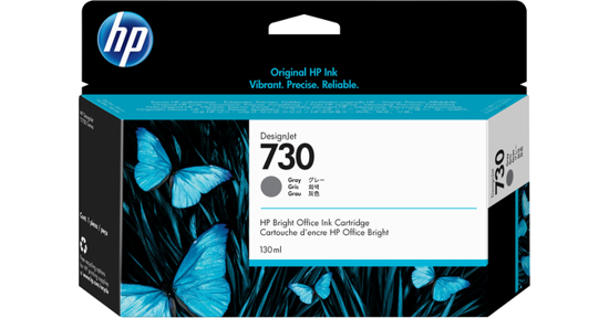 HP 730 grijze DesignJet inktcartridge, 130 ml