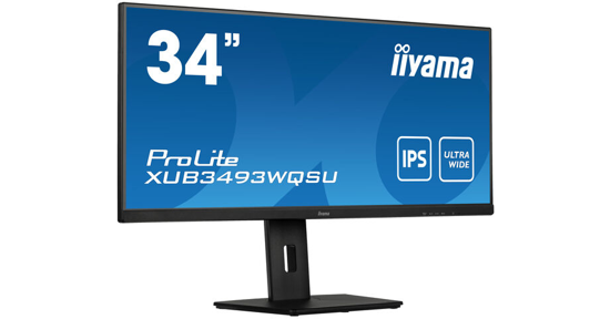 iiyama ProLite XUB3493WQSU-B5 computer monitor 86,4 cm (34") 3440 x 1440 Pixels UltraWide Quad HD LED Zwart