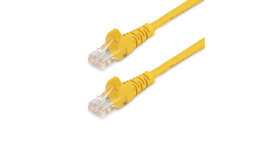 Startech Cat5e Ethernet netwerkkabel met snagless RJ45 connectors UTP kabel 0,5m geel