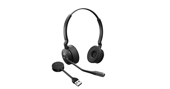 Jabra Engage 55 Headset Draadloos Hoofdband Kantoor/callcenter Zwart, Titanium