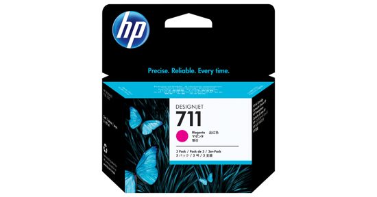 HP 711 magenta DesignJet inktcartridges, 29 ml, 3-pack