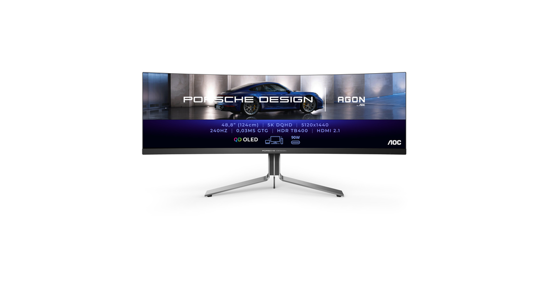 AOC Porsche PD49 LED display 124,5 cm (49") 5120 x 1440 Pixels DQHD QDOLED Zwart