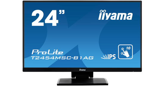 iiyama ProLite T2454MSC-B1AG computer monitor 60,5 cm (23.8") 1920 x 1080 Pixels Full HD LED Touchscreen Multi-gebruiker Zwart