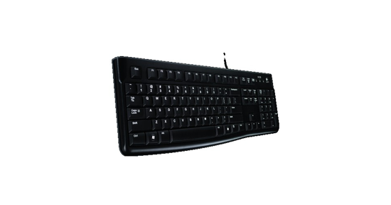 Logitech K120 Corded Keyboard toetsenbord USB Russisch Zwart