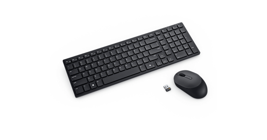 Dell KM555 toetsenbord Inclusief muis Universeel RF-draadloos + Bluetooth QWERTY US International Zwart