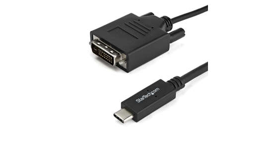 Startech USB-C naar DVI adapter kabel 2 m 1920x1200 zwart