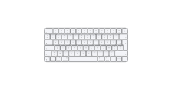 Apple Magic toetsenbord USB + Bluetooth AZERTY Frans Aluminium, Wit