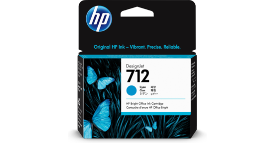 HP 712 29 ml inktcartridge voor DesignJet, cyaan