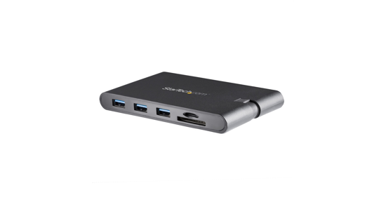 Startech USB-C Multiport Adapter - USB Type-C 8-in-1 Mini Dock met HDMI 4K of VGA 1080p - 100W Power Delivery Passthrough, 3-Port USB 3.0 Hub, GbE, SD & MicroSD - Laptop Travel Dock