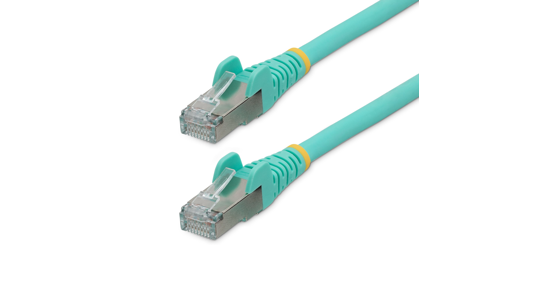 Startech 2m CAT6a Ethernet Kabel, Aqua, Low Smoke Zero Halogen (LSZH), 10GbE 500MHz 100W PoE++ Snagless RJ-45 S/FTP Netwerk Patch Kabel met Trekontlasting, Fluke Tested/ETL