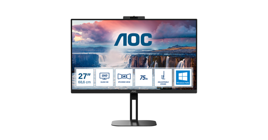 AOC V5 Q27V5CW/BK computer monitor 68,6 cm (27") 2560 x 1440 Pixels Quad HD LED Zwart