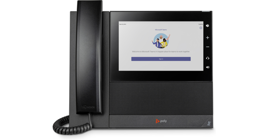 POLY CCX 600 Business Media Phone voor Microsoft Teams met PoE-ondersteuning