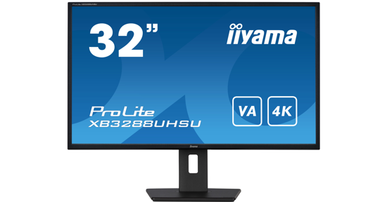 iiyama ProLite XB3288UHSU-B5 computer monitor 80 cm (31.5") 3840 x 2160 Pixels 4K Ultra HD LCD Zwart