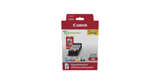 Canon 0332C006 inktcartridge 4 stuk(s) Origineel Hoog (XL) rendement Zwart, Cyaan, Magenta, Geel