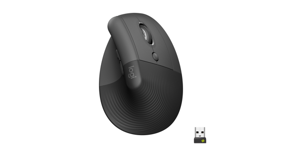 Logitech Lift muis Rechtshandig RF-draadloos + Bluetooth Optisch 4000 DPI (Grafiet)