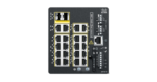 Cisco Catalyst IE3100 Managed L2/L3 Gigabit Ethernet (10/100/1000) Zwart