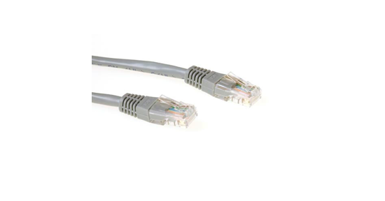 ACT Grijze 15 meter UTP CAT6 patchkabel met RJ45 connectoren