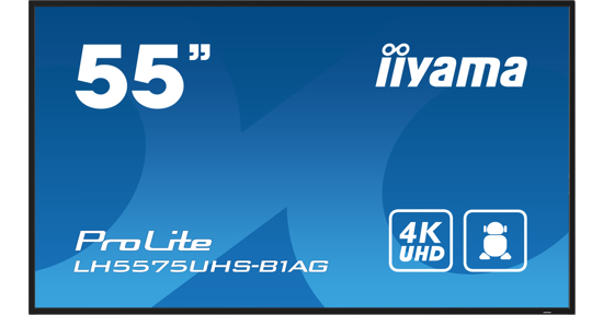 iiyama ProLite Digitale signage flatscreen 138,7 cm (54.6") LCD Wifi 500 cd/m² 4K Ultra HD Zwart Type processor Android 11 24/7