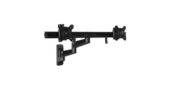 Startech Dual monitor arm scharnierende muurbeugel voor twee VESA 15"-24" schermen