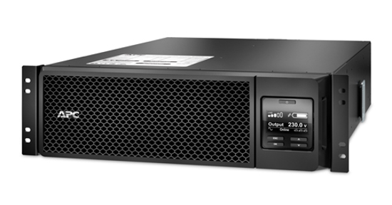 APC Smart-UPS On-Line SRT5KRMXLW-HW - 5000VA, hardwire 1 fase uitgang, rackmountable, Embedded NMC, 208V/230V