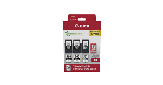 Canon 3712C012 inktcartridge 3 stuk(s) Origineel Hoog (XL) rendement Zwart, Cyaan, Magenta, Geel