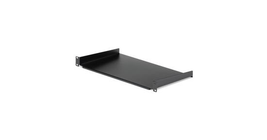 Startech 1U Server Rack Schap - Universele Rack Mount Cantilever Shelf voor 19" Netwerk Kast & Apparatuur - Heavy Duty Staal - Capaciteit 20kg - Diepte 25cm (10”) - Zwart