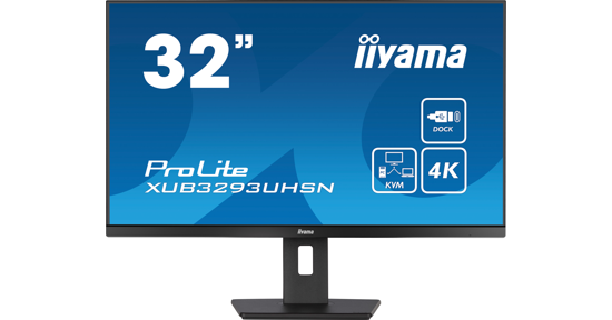 iiyama ProLite XUB3293UHSN-B5 computer monitor 80 cm (31.5") 3840 x 2160 Pixels 4K Ultra HD LCD Zwart