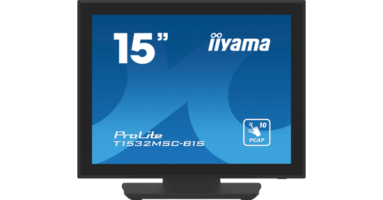 iiyama ProLite T1532MSC-B1S computer monitor 38,1 cm (15") 1024 x 768 Pixels XGA LCD Touchscreen Zwart