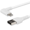 Startech Premium USB-A naar Lightning Kabel 2m Wit - Robuuste 90° haakse USB Type A naar Lightning Charge & Sync Oplaadkabel met Aramide Vezels - Apple MFi Gecertificeerd - iPhone