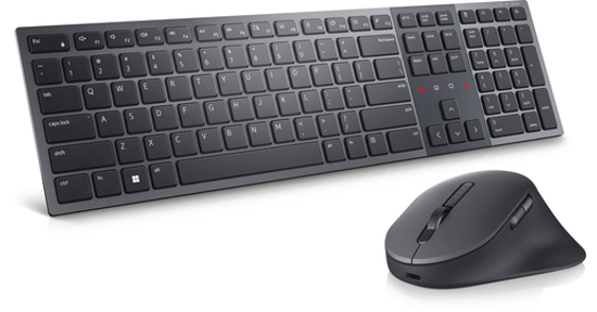 Dell KM900 toetsenbord Inclusief muis RF-draadloos + Bluetooth QWERTY US International Grafiet