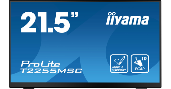 iiyama ProLite T2255MSC-B1 computer monitor 54,6 cm (21.5") 1920 x 1080 Pixels Full HD LCD Touchscreen Zwart