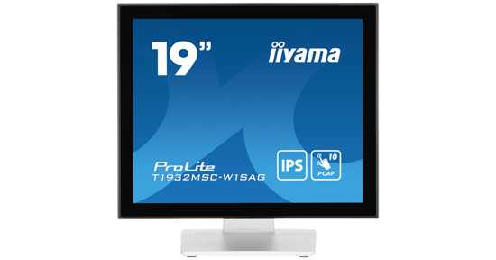 iiyama ProLite T1932MSC-W1SAG computer monitor 48,3 cm (19") 1280 x 1024 Pixels Full HD LED Touchscreen Tafelblad Wit