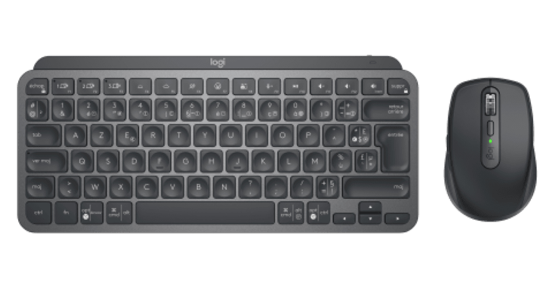 Logitech 920-011055 toetsenbord Inclusief muis RF-draadloos + Bluetooth AZERTY Frans Grafiet