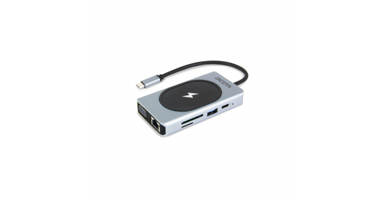 Dicota D32059 interface hub USB Type-C Zwart, Zilver